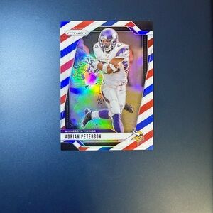 Adrian Peterson Red White Blue Prizm 2024 Panini Prizm Vikings